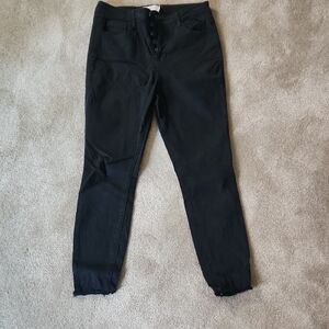 Carly Jean Los Angeles Black Jeans with Logo Tag